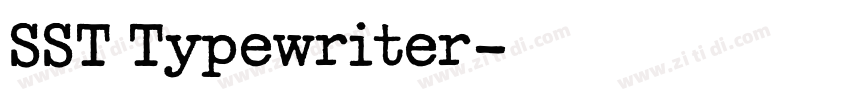 SST Typewriter字体转换